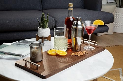 Miniatura 5 de JA Belle Designs XL - Bandeja de charcutería de nogal con asas, 28 x 10 pulgadas