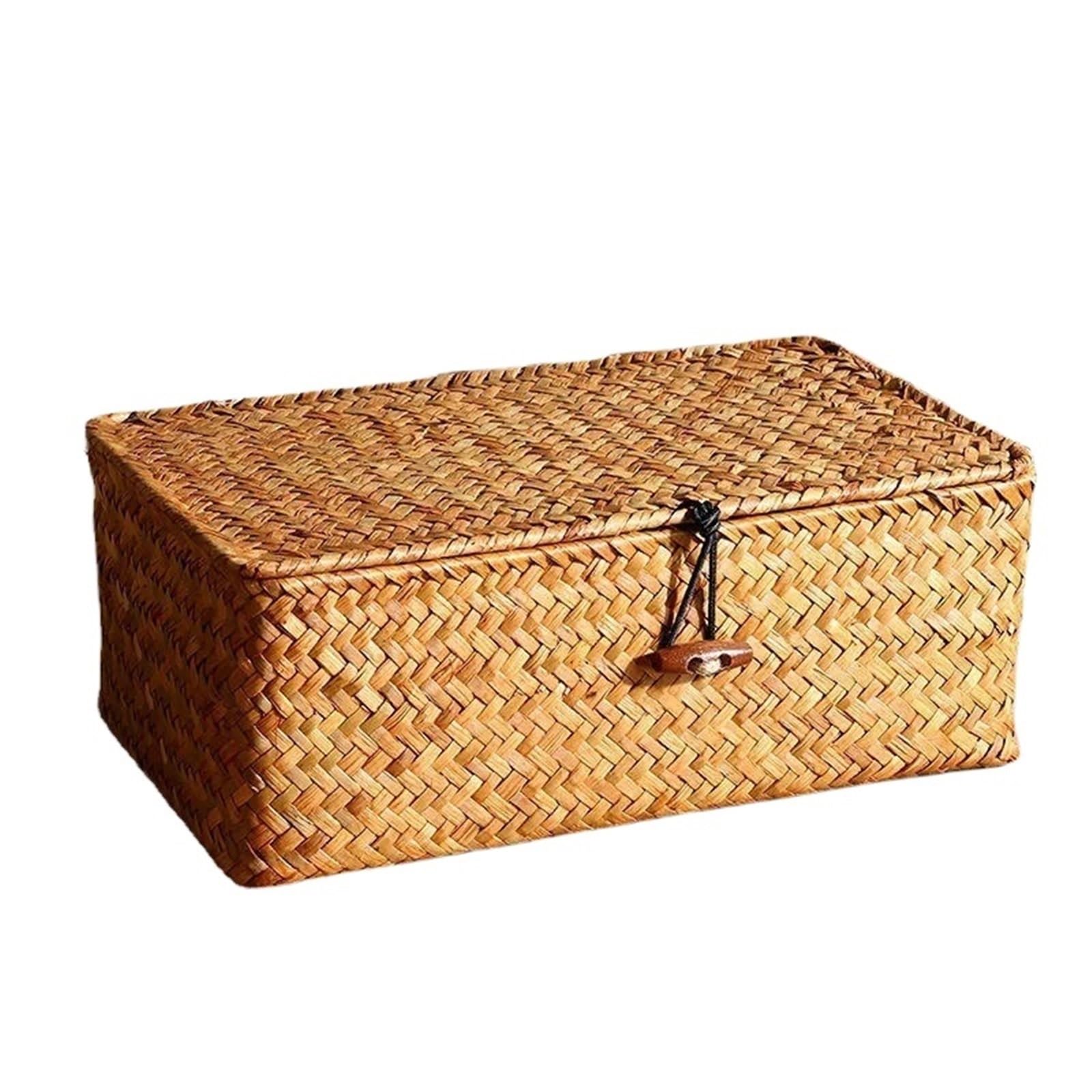 Handwoven Magazine Rack Woven Vintage Storage Rack Basket Boho Pastoral Home Decor Covered Box Desktop Miscellaneous For Kitchen Windowsill, Desk, Hotel Corridor