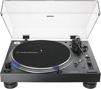 Audio-Technica AT-LP140XP-BK Direct-Drive Professional DJ Turntable, Hi-Fi, Fully Manual, 3 Speed, High Torque Motor