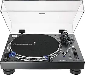 Toca-Discos Audio-Technica Audio-Technica Manual DJ Profissional AT-LP140XP-BK Direct-Drive com cartucho AT-XP3, Preto, Bivolt 120/240V