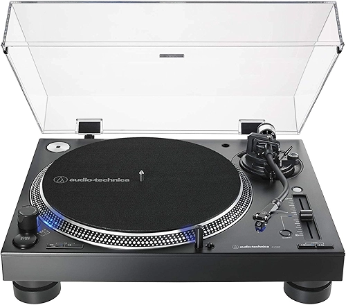 Toca-Discos Audio-Technica Audio-Technica Manual DJ Profissional AT-LP140XP-BK Direct-Drive com cartucho AT-XP3, Preto, Bivolt 120/240V