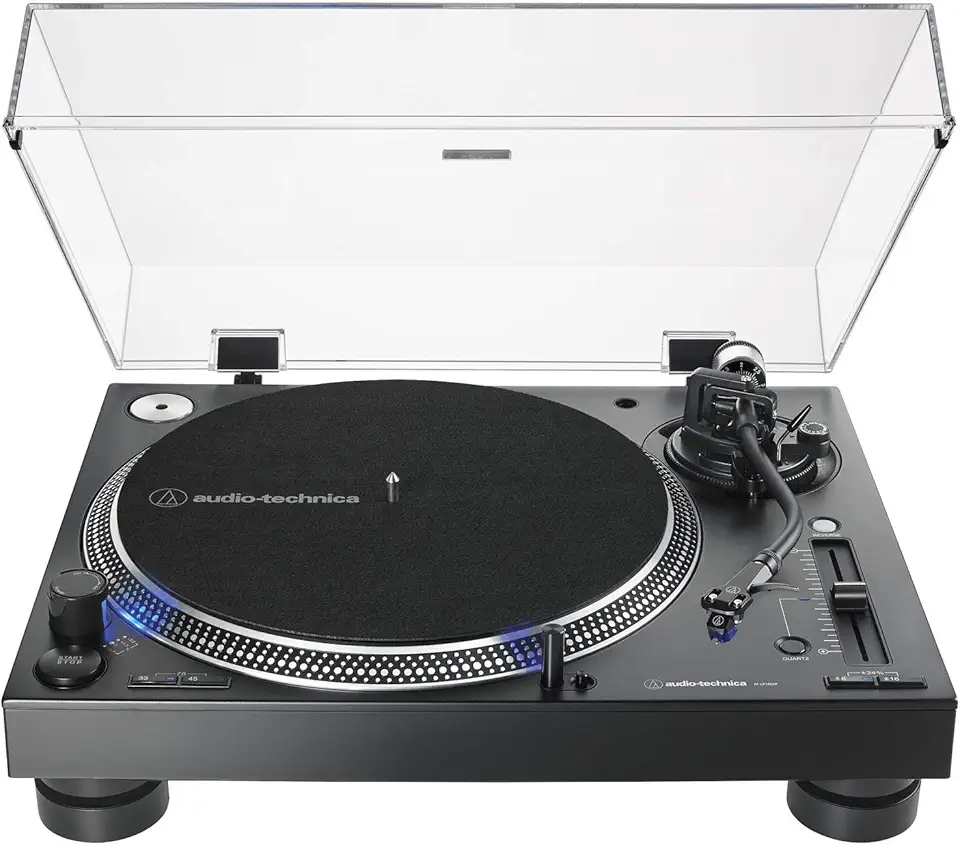 Toca-Discos Audio-Technica Audio-Technica Manual DJ Profissional AT-LP140XP-BK Direct-Drive com cartucho AT-XP3, Preto, Bivolt 120/240V