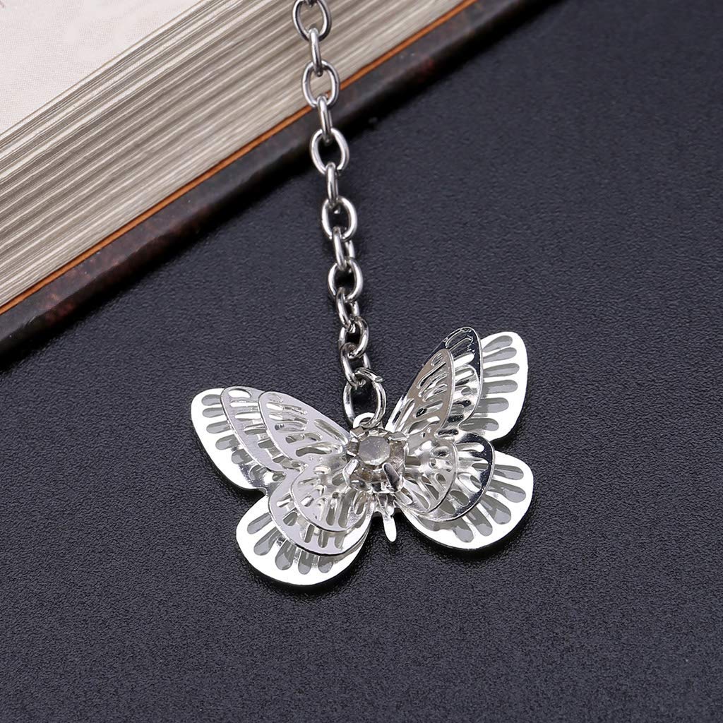 Mabor Glow-in-the-Dark Bladwijzer – Maan, Ster & Vlinder Design, Metalen Zinklegering, 12 Cm, Cadeau Voor Boekenliefhebbers