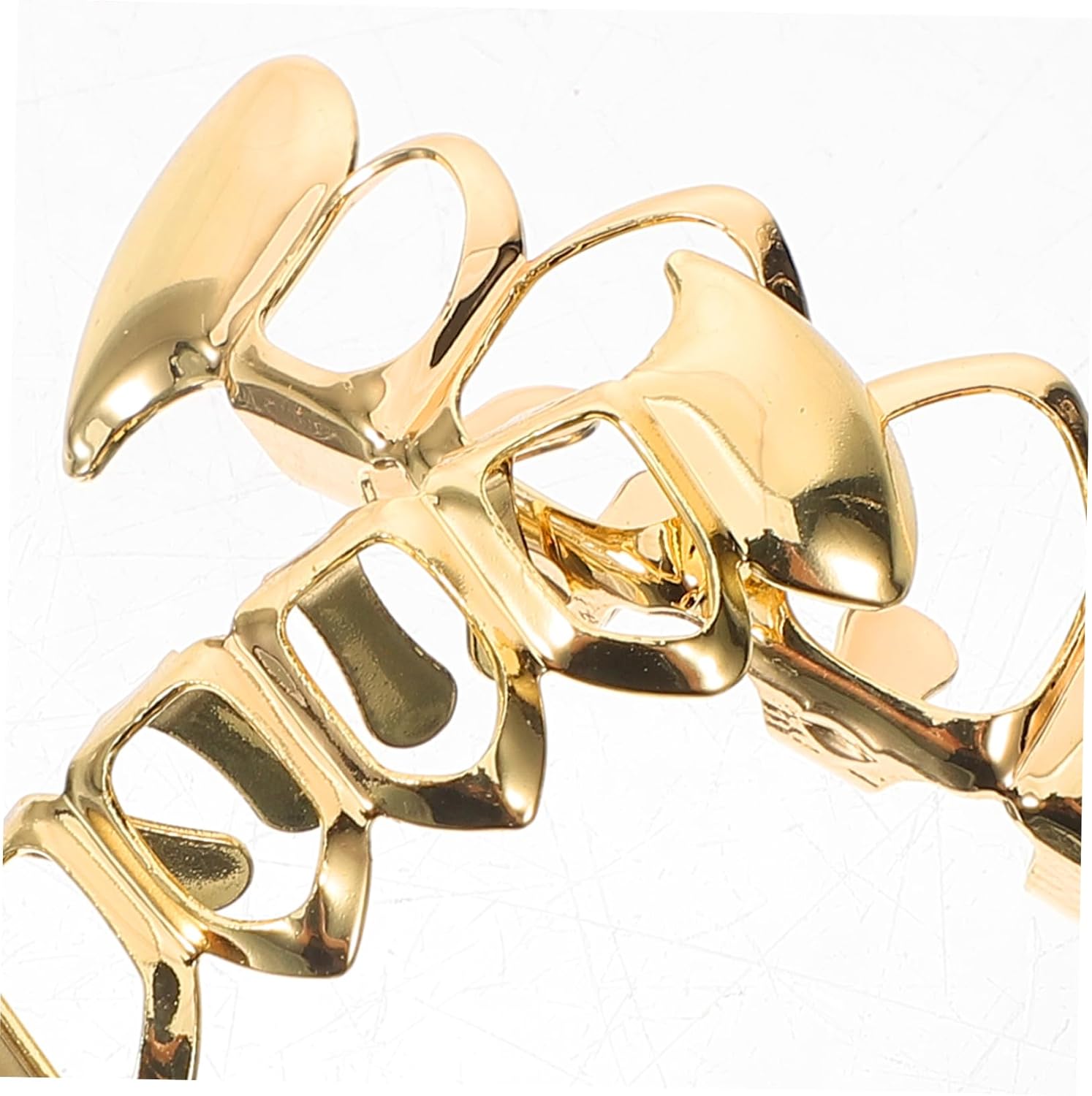 BESPORTBLE Gold Braces Grills for Your Poster Instant Veneers Gum Jewelry Rappers Hop Beads Removable Filler Props