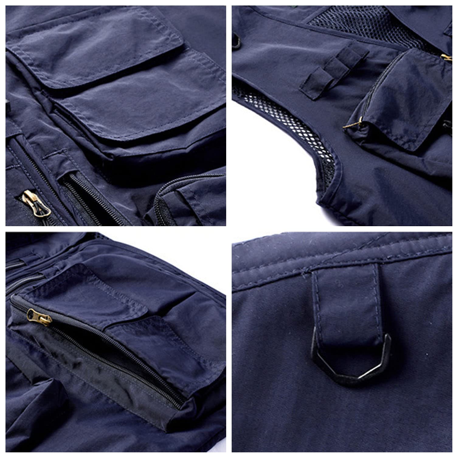 Chaleco para Hombre Chaleco Sin Mangas con Multibolsillos Chaleco De Pesca Casual para Exteriores Chaleco Transpirable De Verano para Fotografía Chaqueta De Viaje