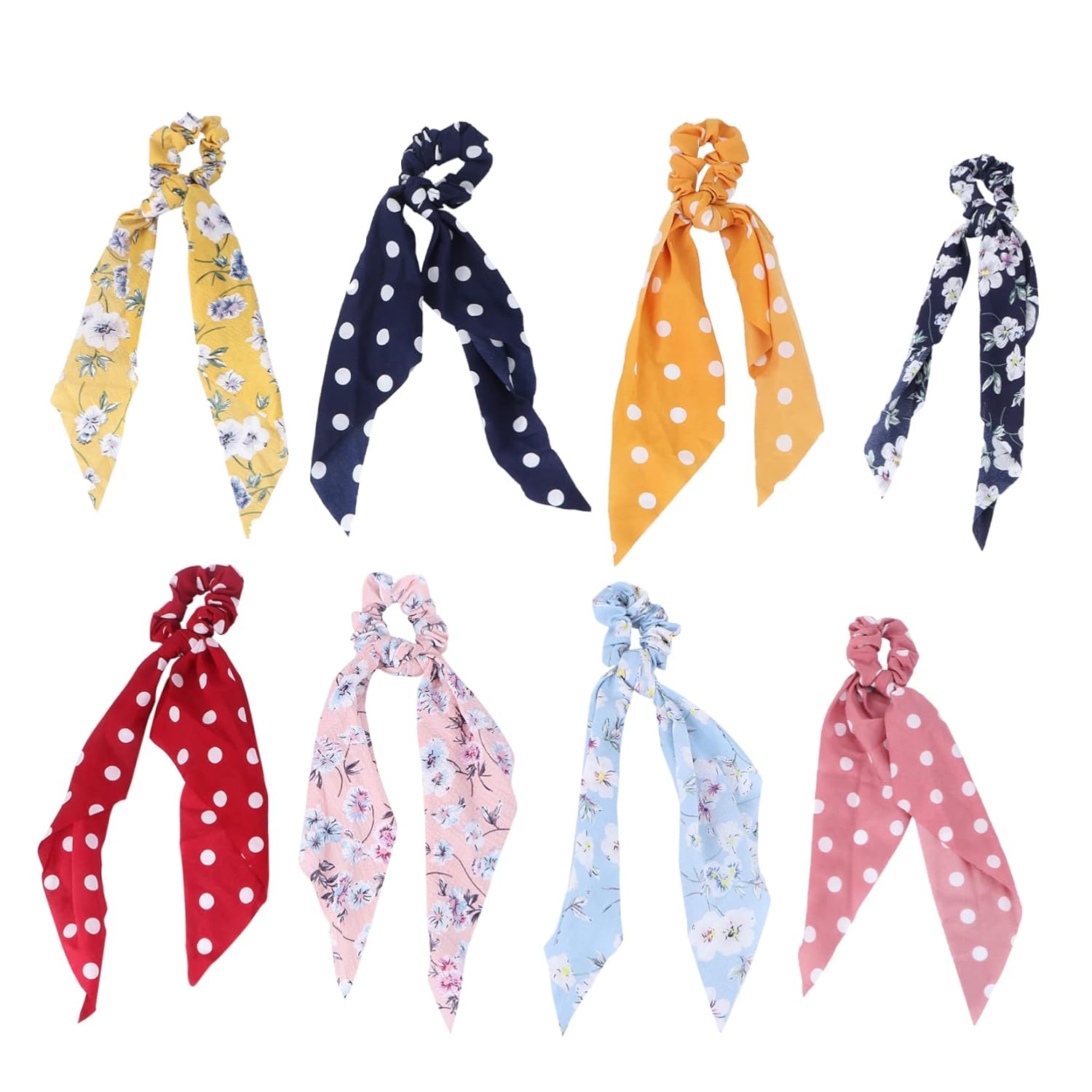 PYEUIFT 100 Baby-Haargummis Bunt - Weiche Nahtlose Haarschleifen Für Mädchen | Blumen & Schleifen Design