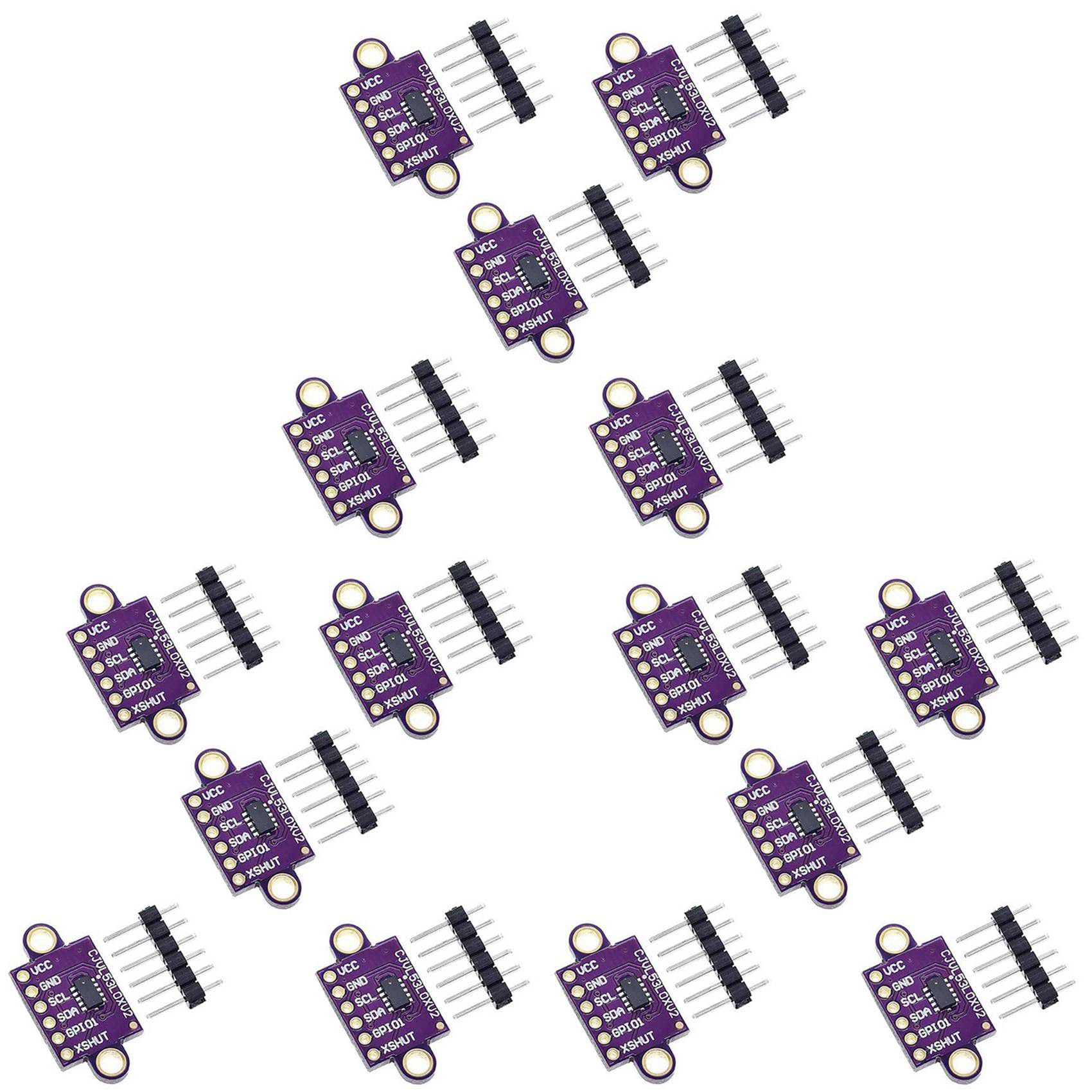 Jnchdghwa Purple & Black 15Set Time-Of-Flight Tof Ranging Sensor Breakout 940Nm -Vl53l0xv2 Distance Module Iic
