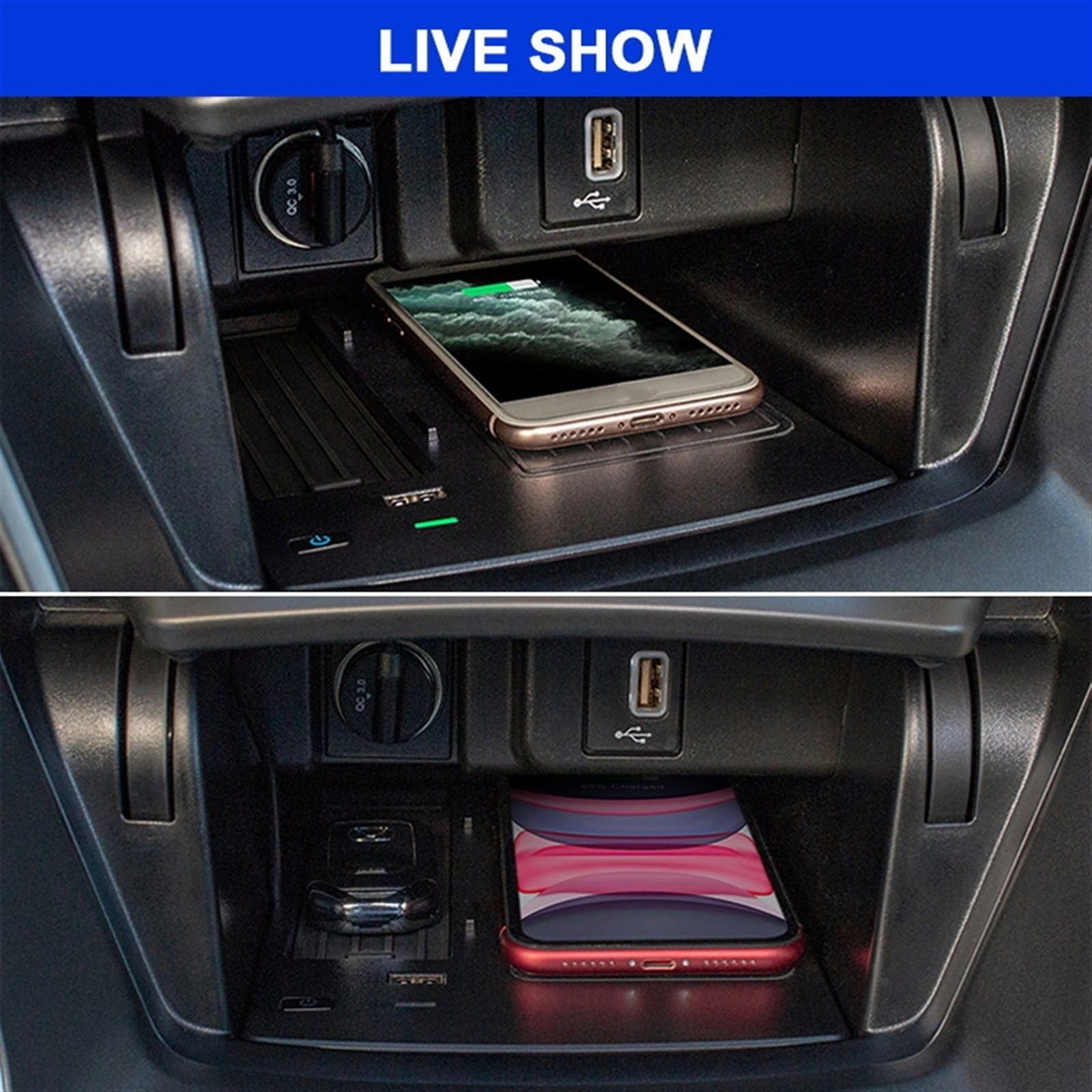 Ładowarka bezprzewodowa 10 W Szybka ładowarka samochodowa Podkładka antypoślizgowa do ładowania Auto, for Accord, 2018 2019