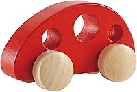 Hape Wooden Mini Van Toy Car for Toddlers 10M+ - Safe, Durable Wood Vehicle for Fine Motor Skills & Imaginative Play