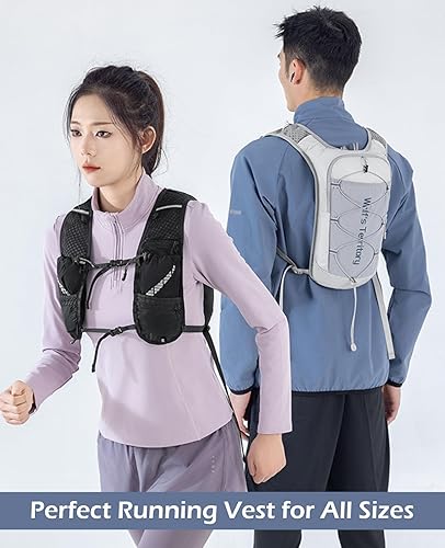 Miniatura 7 de TRIWONDER Mochila de hidratación para correr, chaleco de agua ligero para hombres y mujeres, paquete de agua de hidratación para ciclismo, correr,