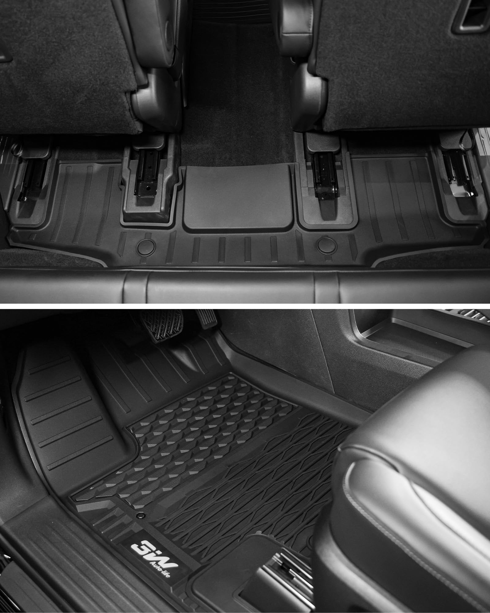 3W Floor Mats for Nissan Pathfinder 2022 2023 2024 2025 2026 Only fit 7 Passenger Models 3 Rows — view 4