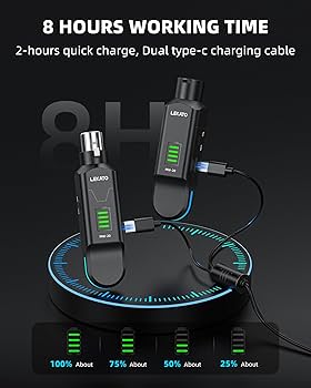 Amazon.com: LEKATO Wireless Microphone System 2.4GHz, 48V