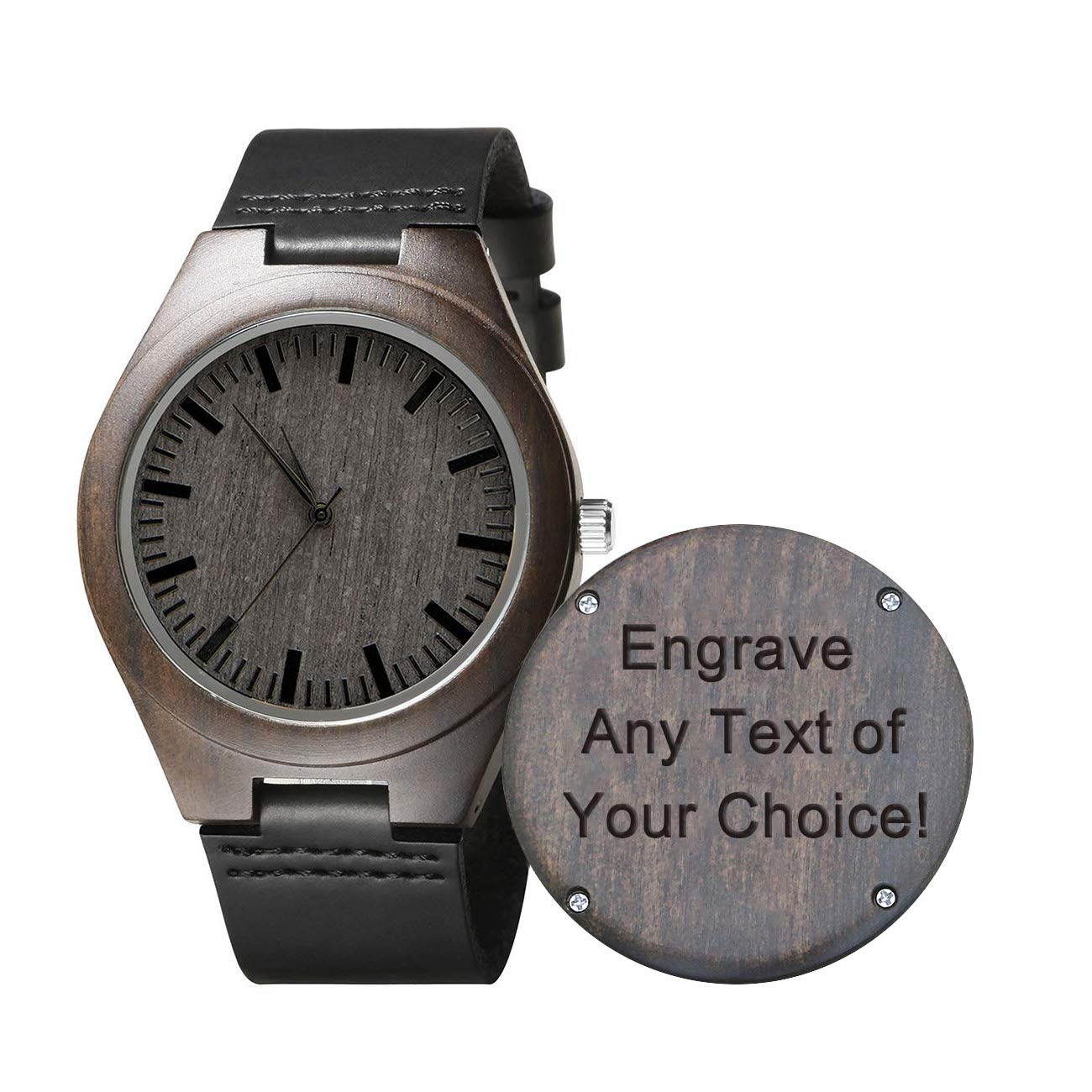 Relojes de madera grabados para hombres, reloj de madera natural, regalo personalizado para papá, hijo, marido, cumpleaños, boda, aniversario, graduación, regalo de Navidad, Correa