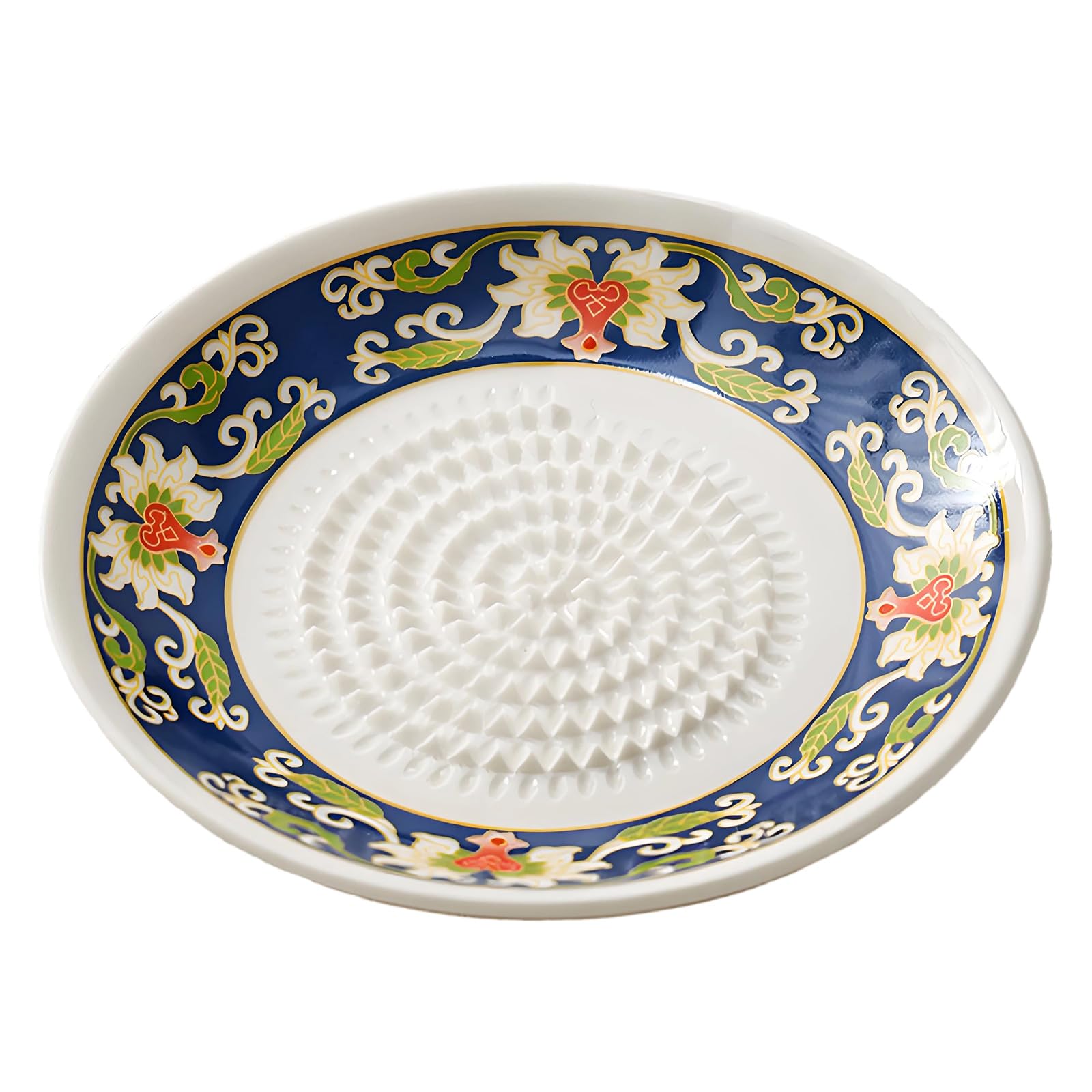 MALSSE Practical Ceramic Garlic Masher for Quick Seasoning Preparation Portable Mincer Bowl for Cheese and Vegetables Earthenware Garlic Mill