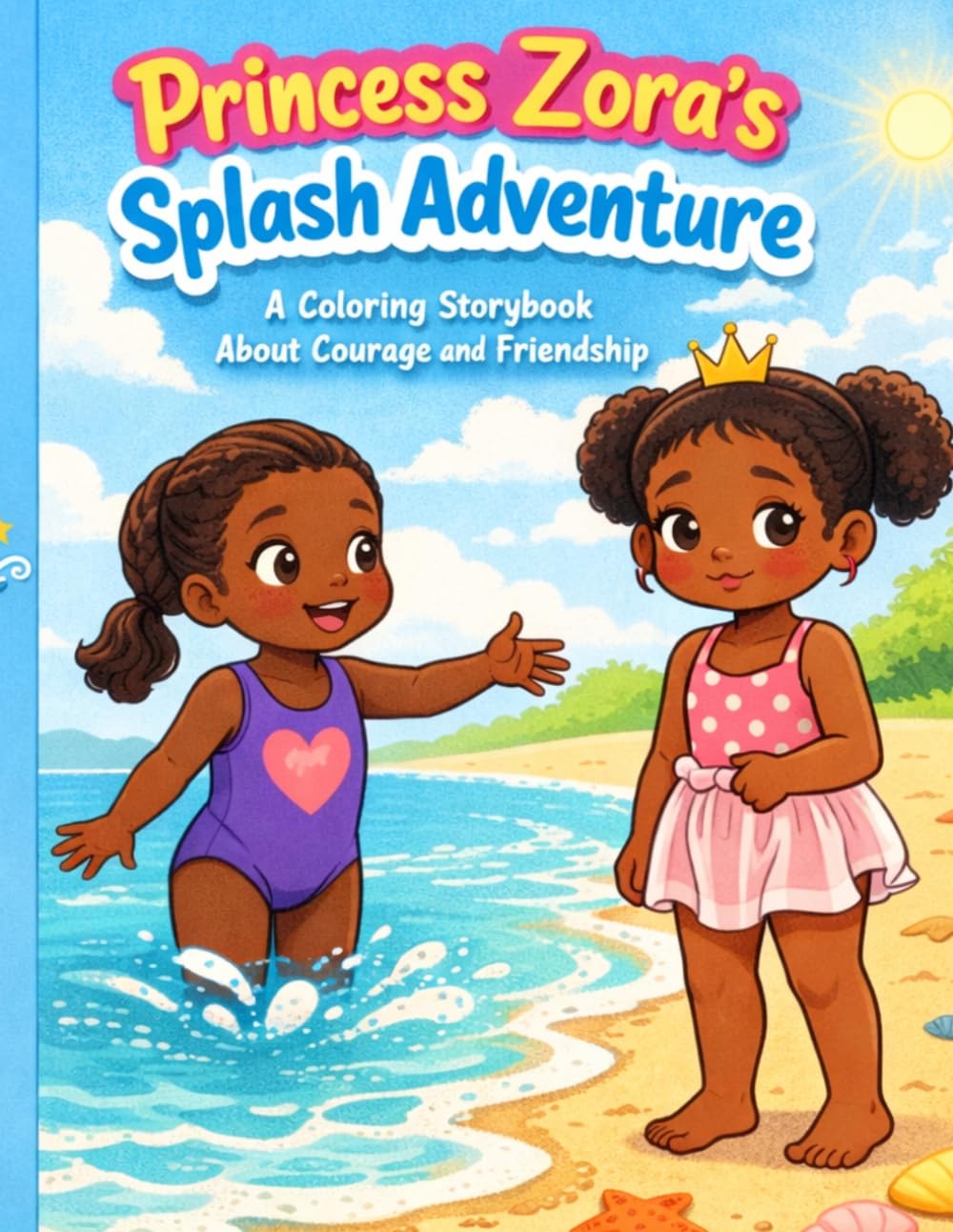 Princess Zora's Splash Adventure: A Coloring Storybook About Courage and Friendship (Princess Zora's Amazing Adventures)