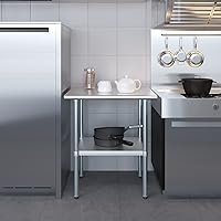 Vista 266 de Mesa de trabajo de acero inoxidable, mesa de metal