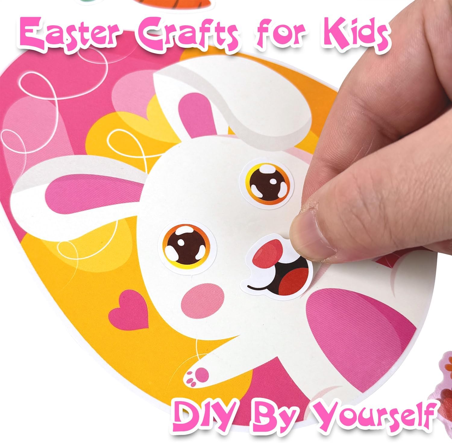 Aowplc 32 Sheets Easter Make A Face Animal Stickers Mix and Match Easter Crafts for Kids Party Favors Supplies