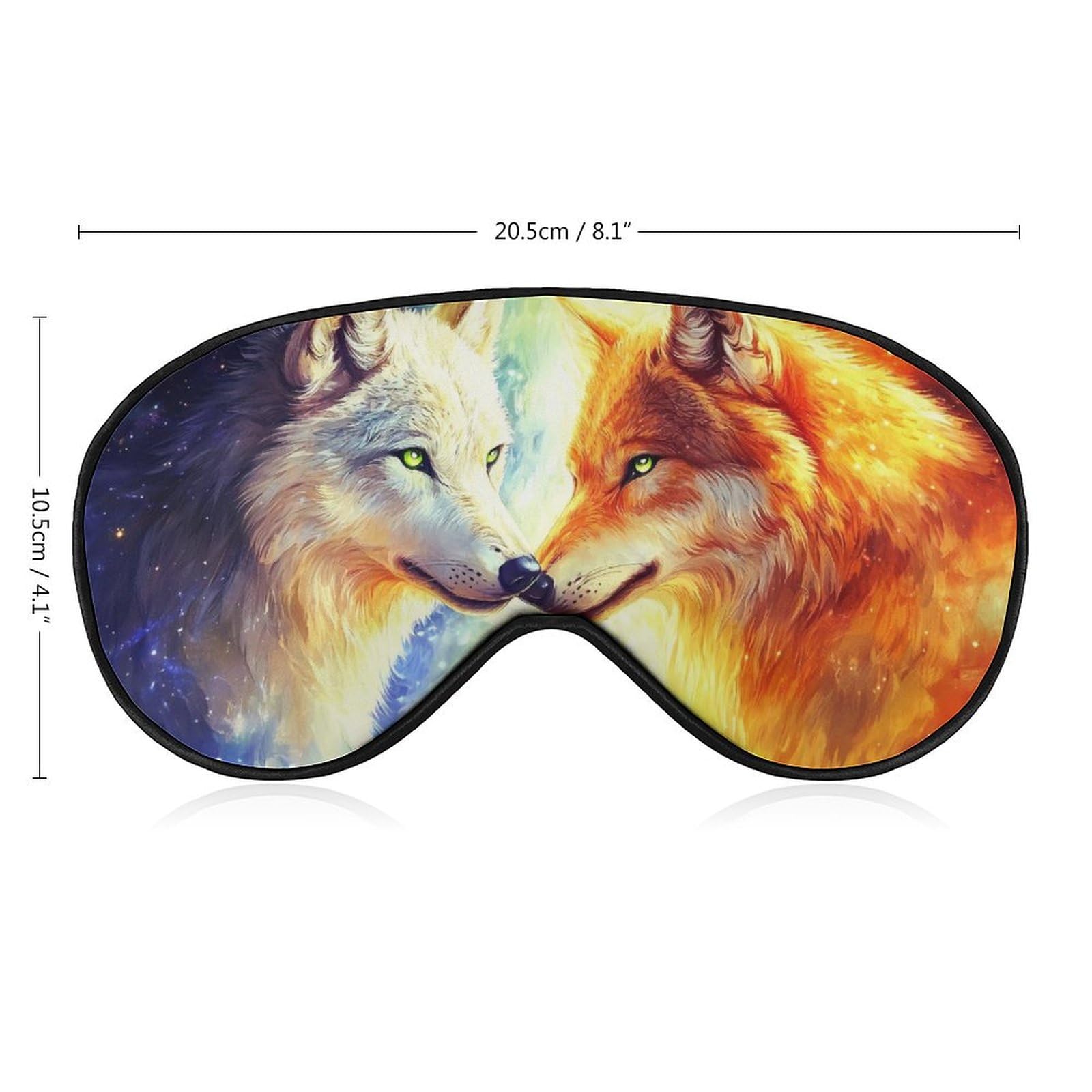 Two Wolves Colorful Starry Sleep Mask Eye Shade Cover Adjustable Strap for Travel Lunch Break Women Men