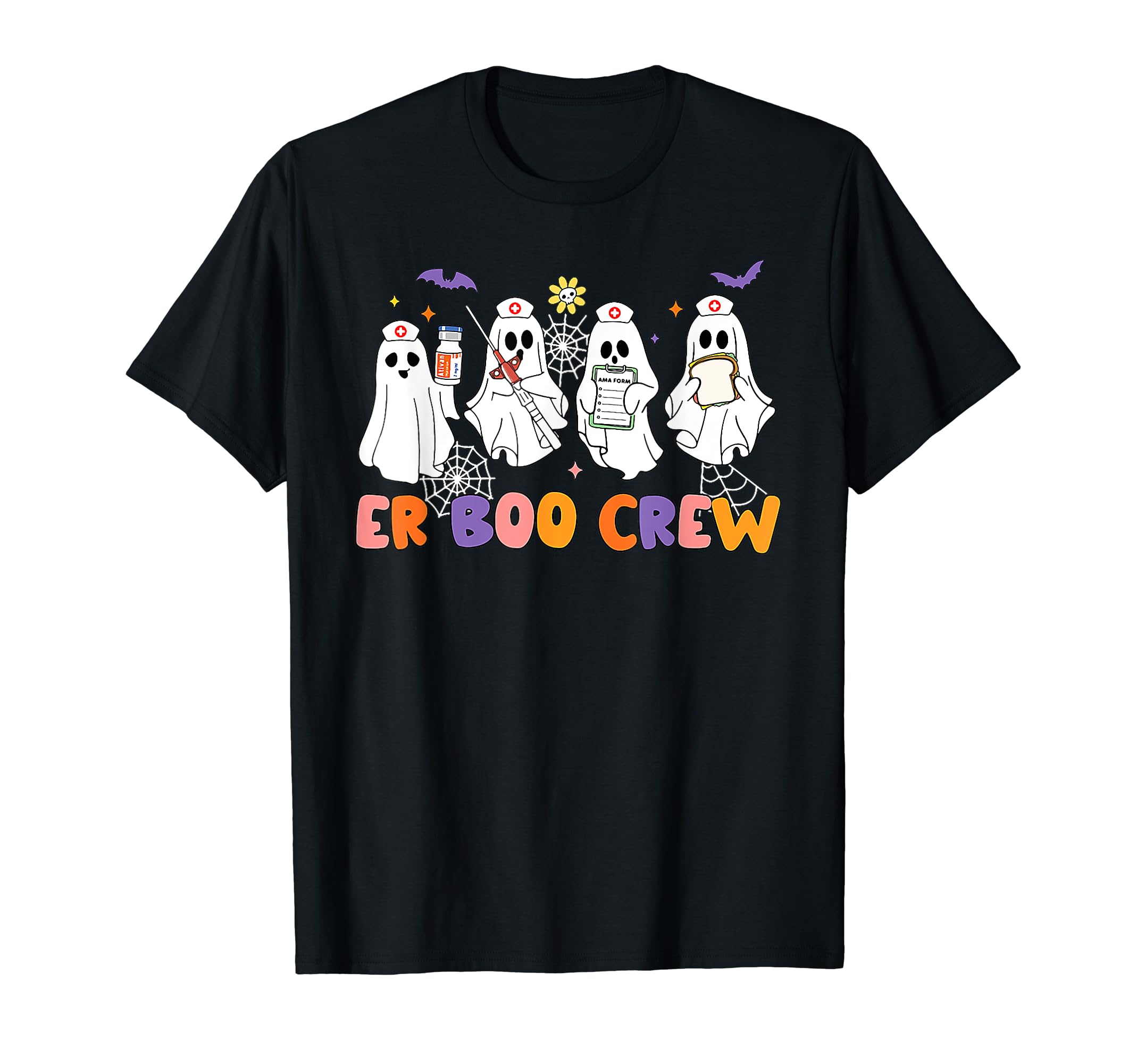 Halloween ER Nurse ER Boo Crew Funny ER Ed Nurse Tech T-Shirt