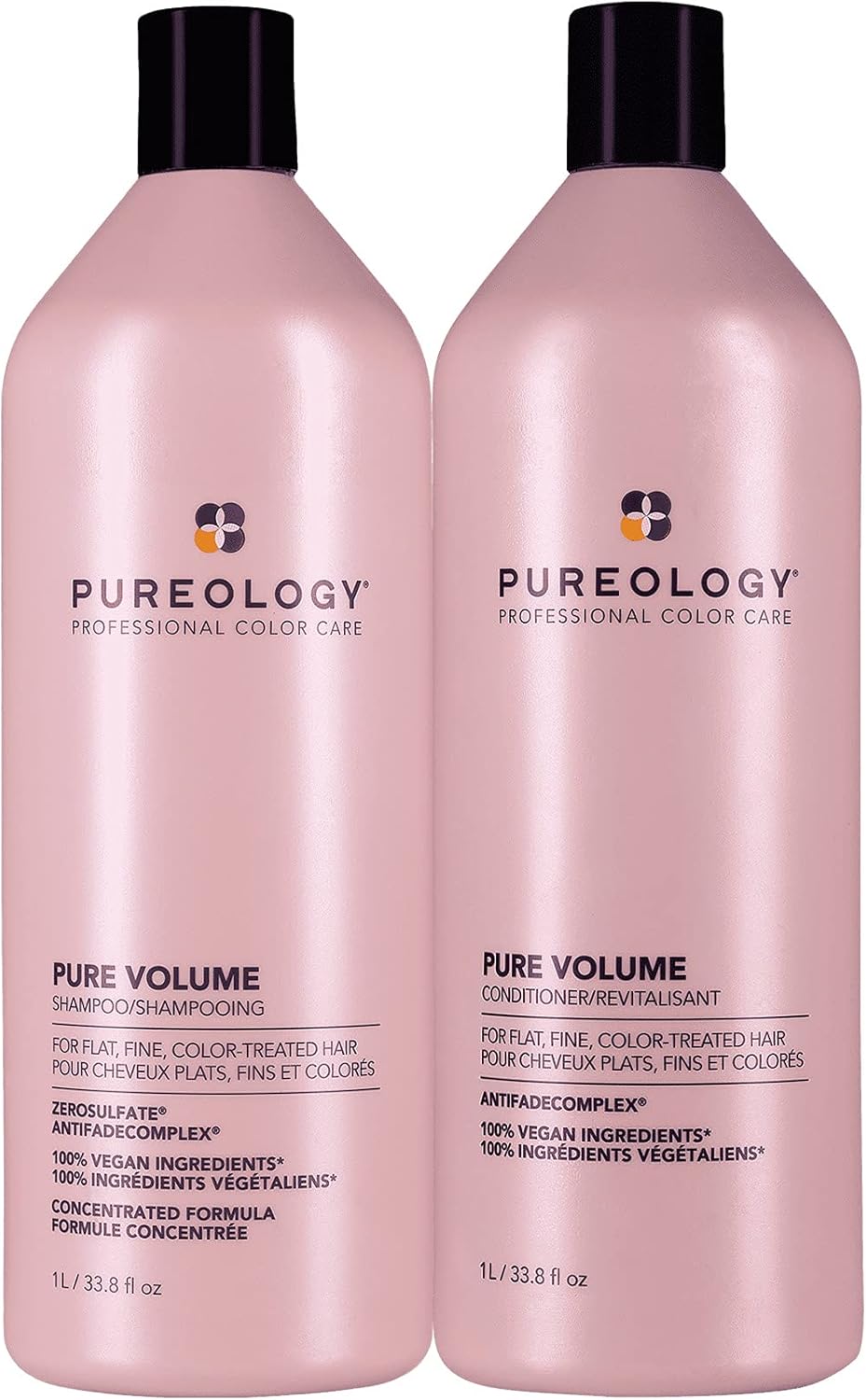 Pureology Pure Volume, Shampoo and Conditioner Set, For Flat, Fine