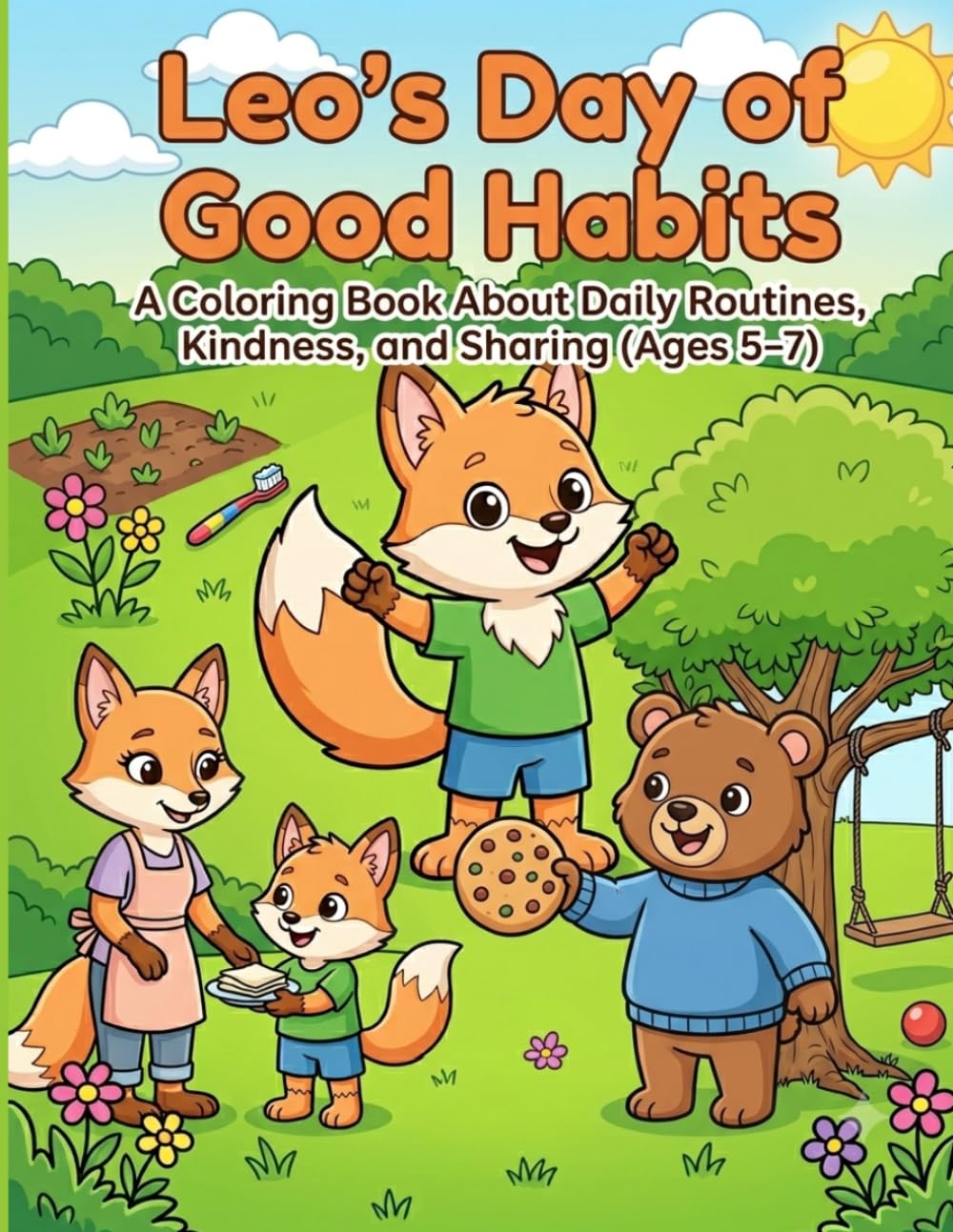 Leo’s Day of Good Habits Coloring Book: An Inspiring and Fun Coloring Book to Teach Young Children Kindness, Cleanliness, and Daily Routines (Perfect for Boys and Girls Ages 5-7)