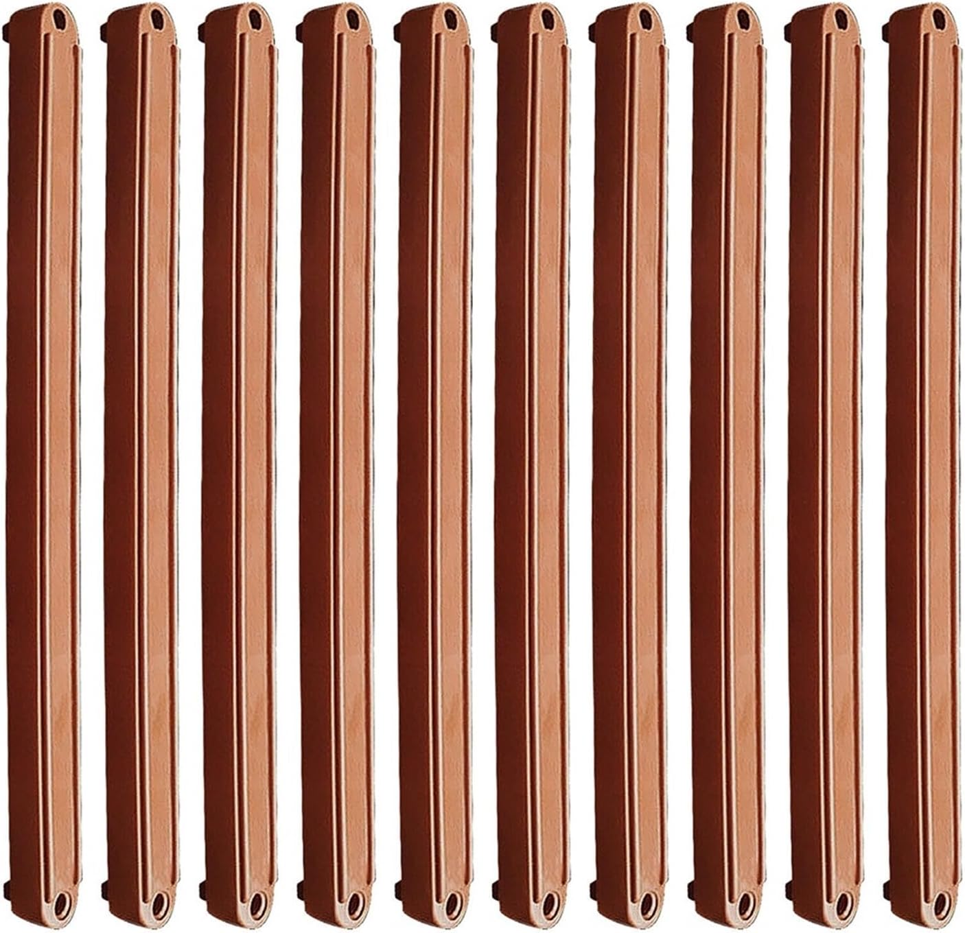 10PCS Plastic Drawer Track Two Bottom Support Wardrobe Guide Rail Slide Channel Keyboard Accessories(Brown 298mm)