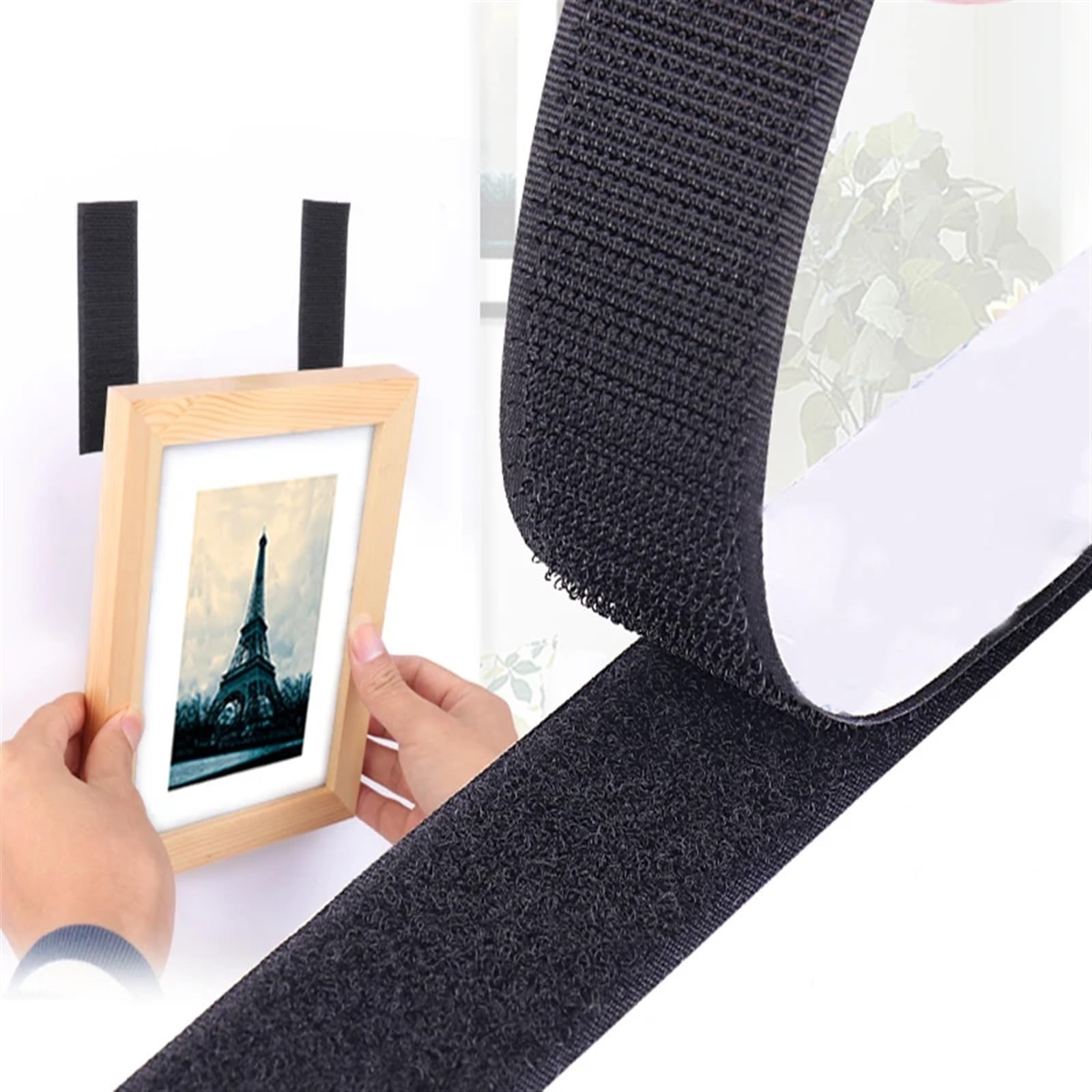 Nastro Magico In Tessuto Di Nylon Set di strisce autoadesive con nastro a strappo da 25 m di lunghezza con chiusura in tessuto di nylon con colla adesiva for accessori di abbigliamento for la casa Nas