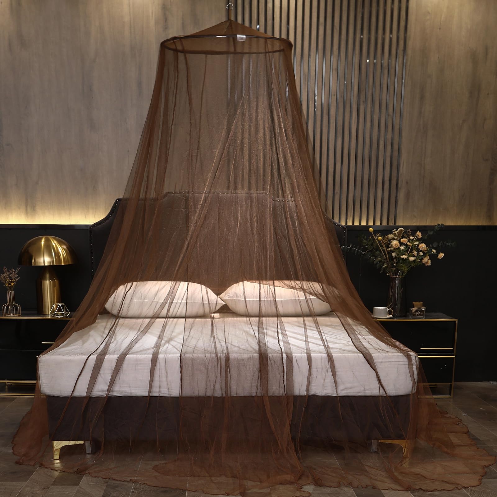 ZIQINPSQ Bed Canopy,Fine-mesh mosquito screen, insect screen, Hanging Bed Net Cover, including mounting material - Image 2
