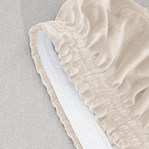 Miniatura 4 de XMNTG Fundas de terciopelo elástico para sillas de bañera, fundas para sillas de club, fundas redondas para sillas de barril, protector de muebles