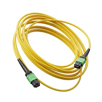 1M MPO Fiber Patch Wire Single Mode 9/125um 8-Core UPC Type B | 40G Optical Cable Female to Female Jumpers Cord Compatible MTP, Length Options 1m-20m