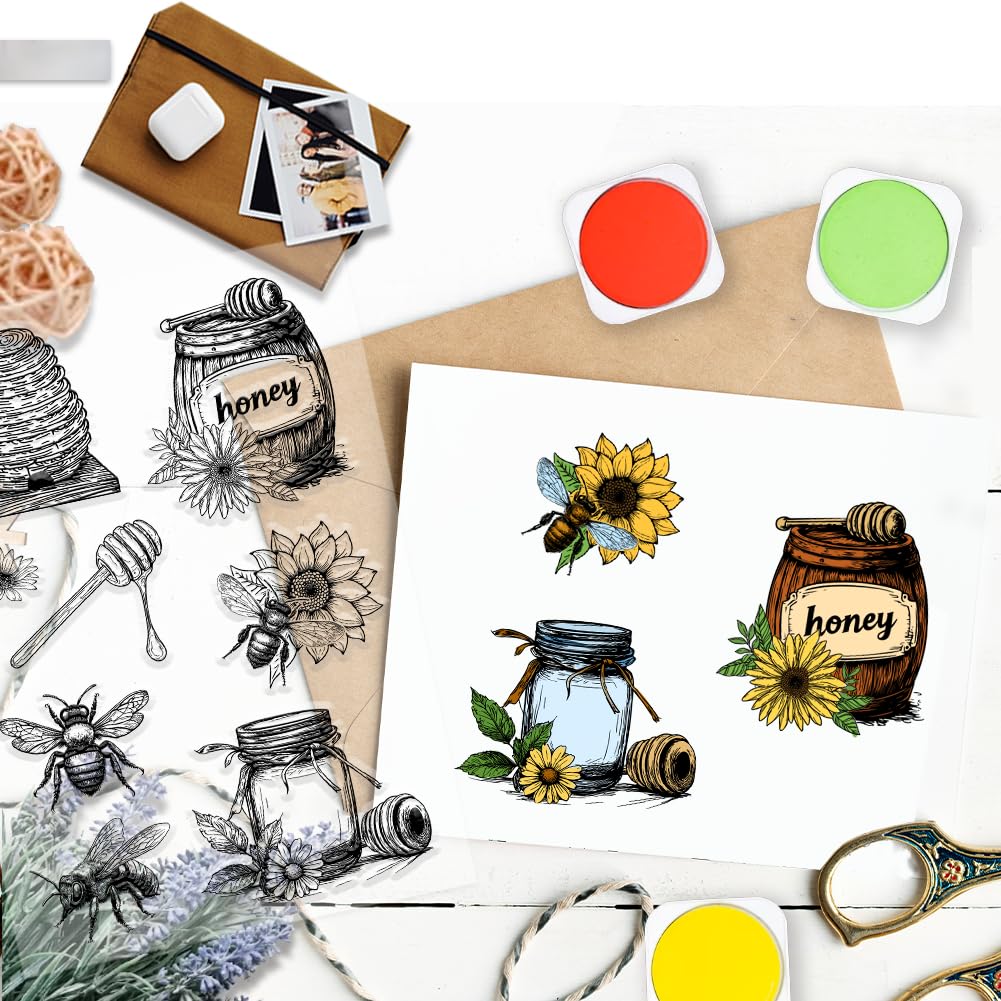 PH PandaHall Handwriting Clear Stamps For Card Making, Leaf Rubber