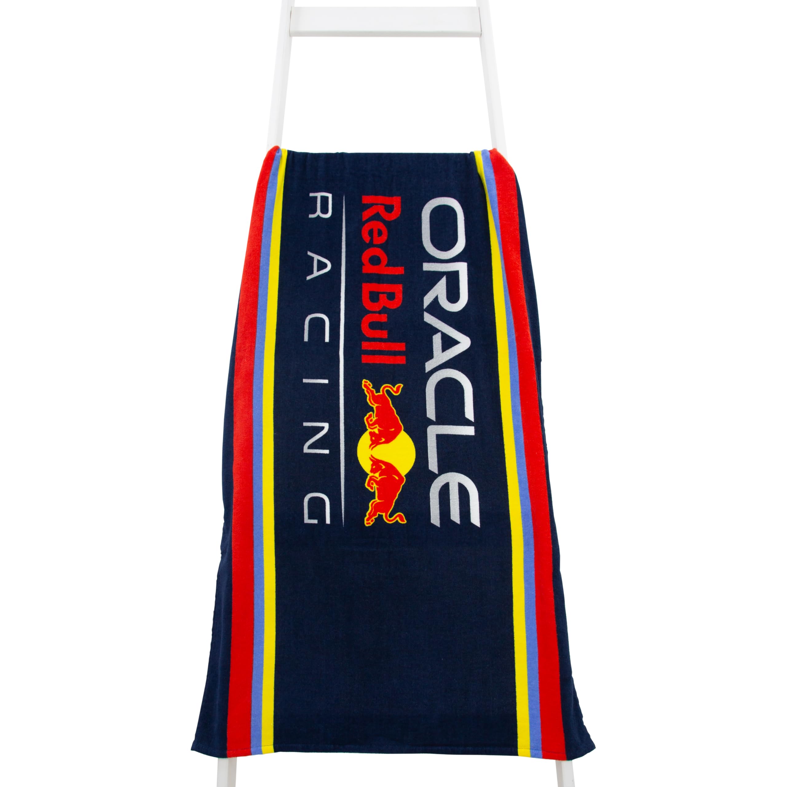 CHARACTER WORLD Red Bull Racing - Asciugamano ufficiale Red Bull Racing, super morbido al tatto, design tricolore della squadra di Formula Uno, perfetto per casa, bagno, spiaggia e piscina, taglia