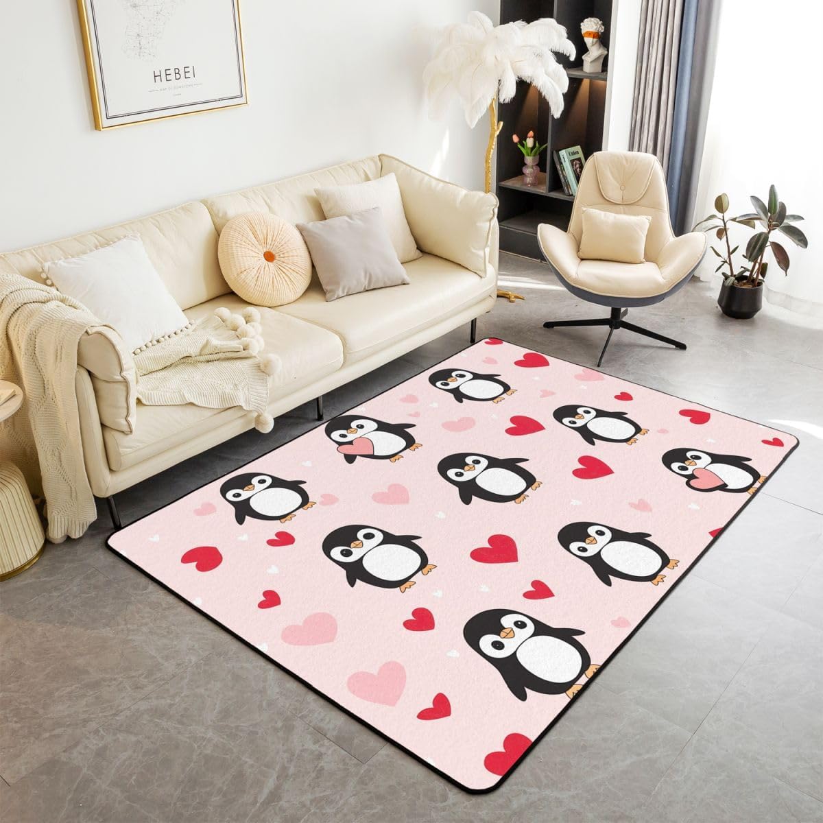 jejeloiu Wolf Area Rug 5x7 for Bedroom Wolves Howling Living Room Rugs Soft Non-Slip Animal Wolves Decor Carpet Indoor Floor Mat for Home, Dining Room