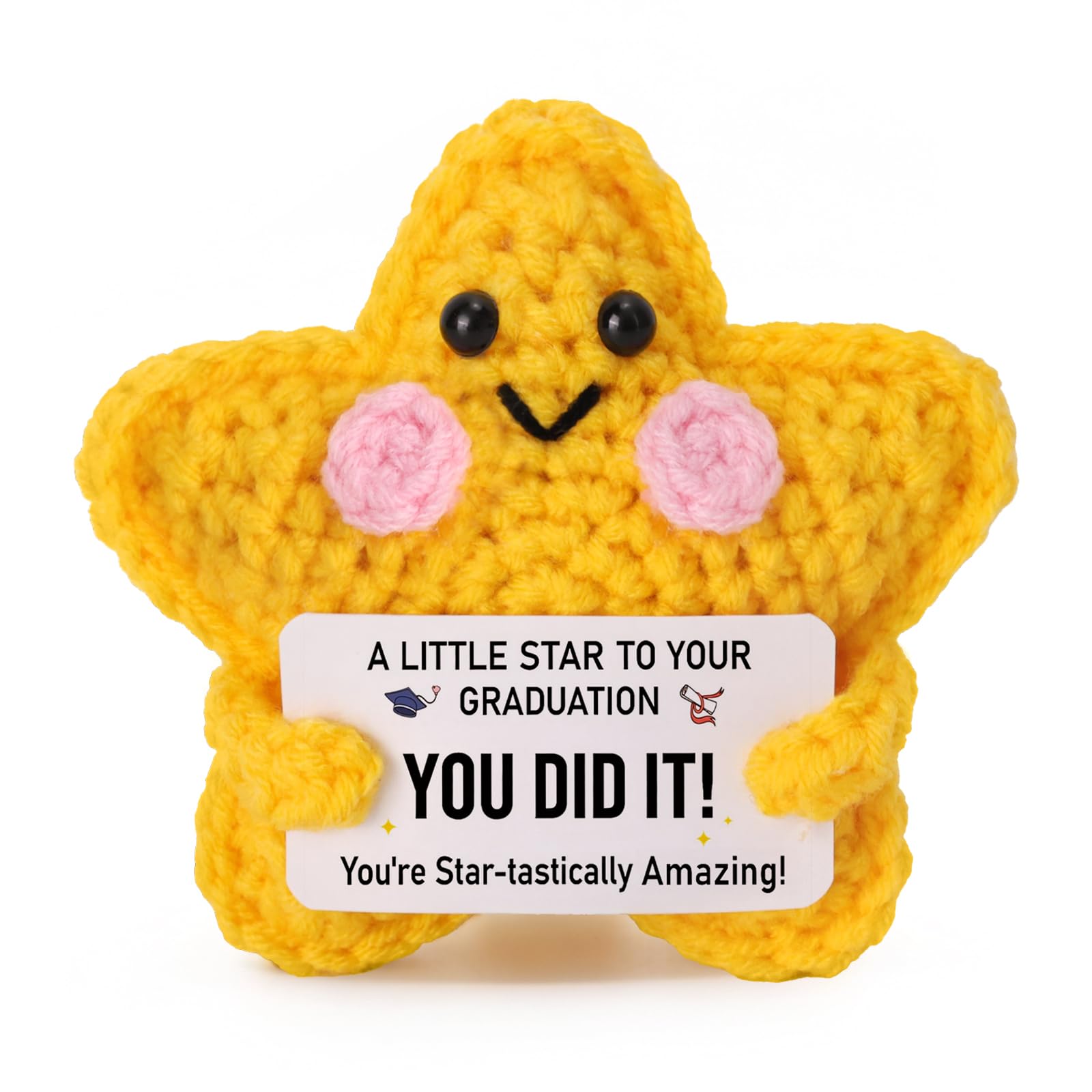Graduation Gifts For Her Him, Handmade Positive Crochet Star, Nursery, High School, University, Masters, Or Phd Graduation Gifts For Daughter Son Boys Girls Sister Best Friends โ image 1