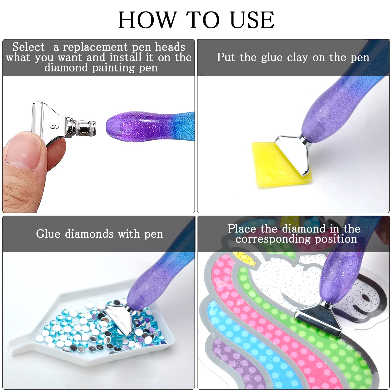 Stylos Diamond Painting Set, Accessoires Et Outils De