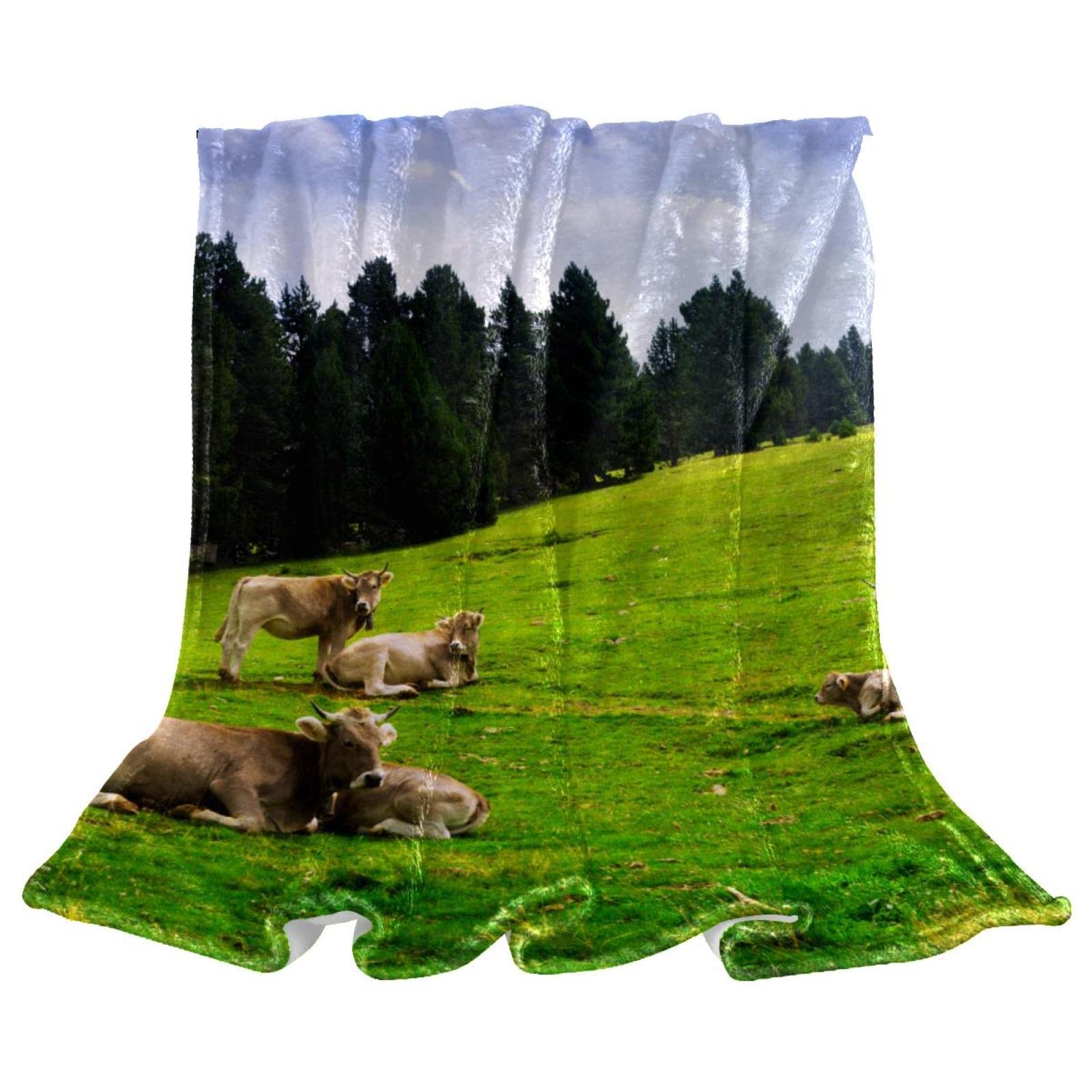 Couverture polaire vache en peluche légère pour retrouver la douceur de l'enfance
