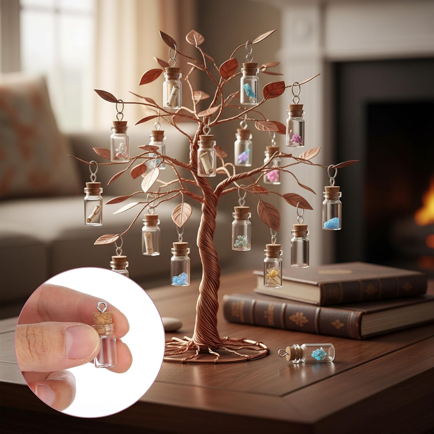 20 Pcs Mini Glass Bottles with Cork 1ml Capacity Clear Tiny Glass Bottles Wishing Message Bottle DIY Art Craft Storage Small Jars for Home and Holiday Party Decoration