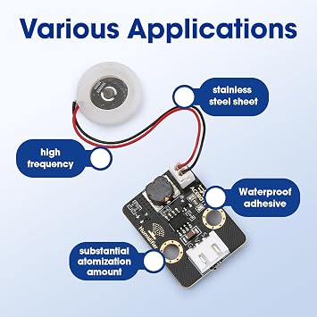 ACEBOTT 3Pcs Humidifier Module, Spray Module Circuit Board, Atomization Module 5V Atomization Plate Circuit Board Atomization Module Atomizer DIY Incubation Experimental Equipment for Ultrasonic DIY