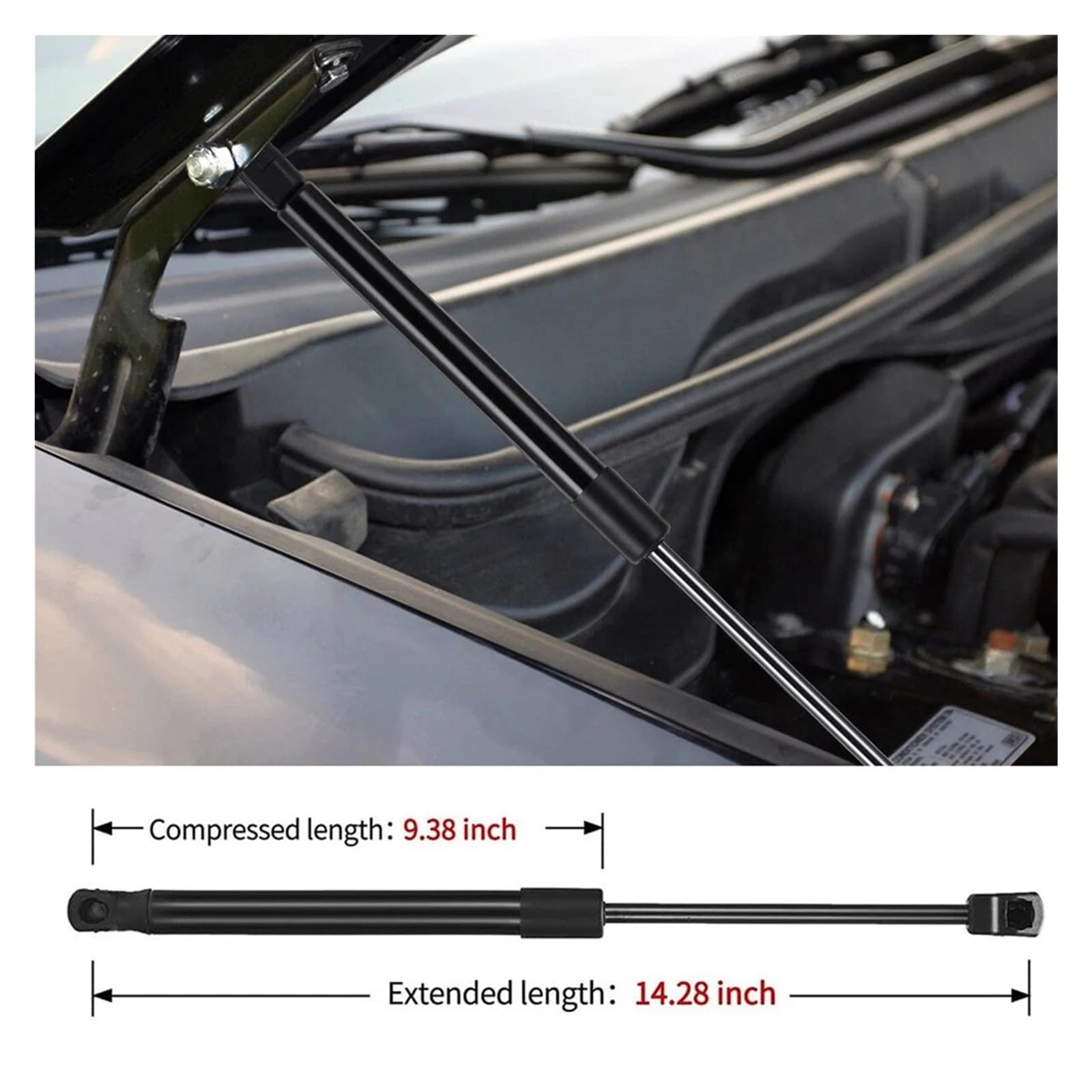 Boot Struts 2x amortyzatory gazowe ze sprężyną podnoszącą maskę Pasuje do Hyundai Sonata Sedan 2015-2017