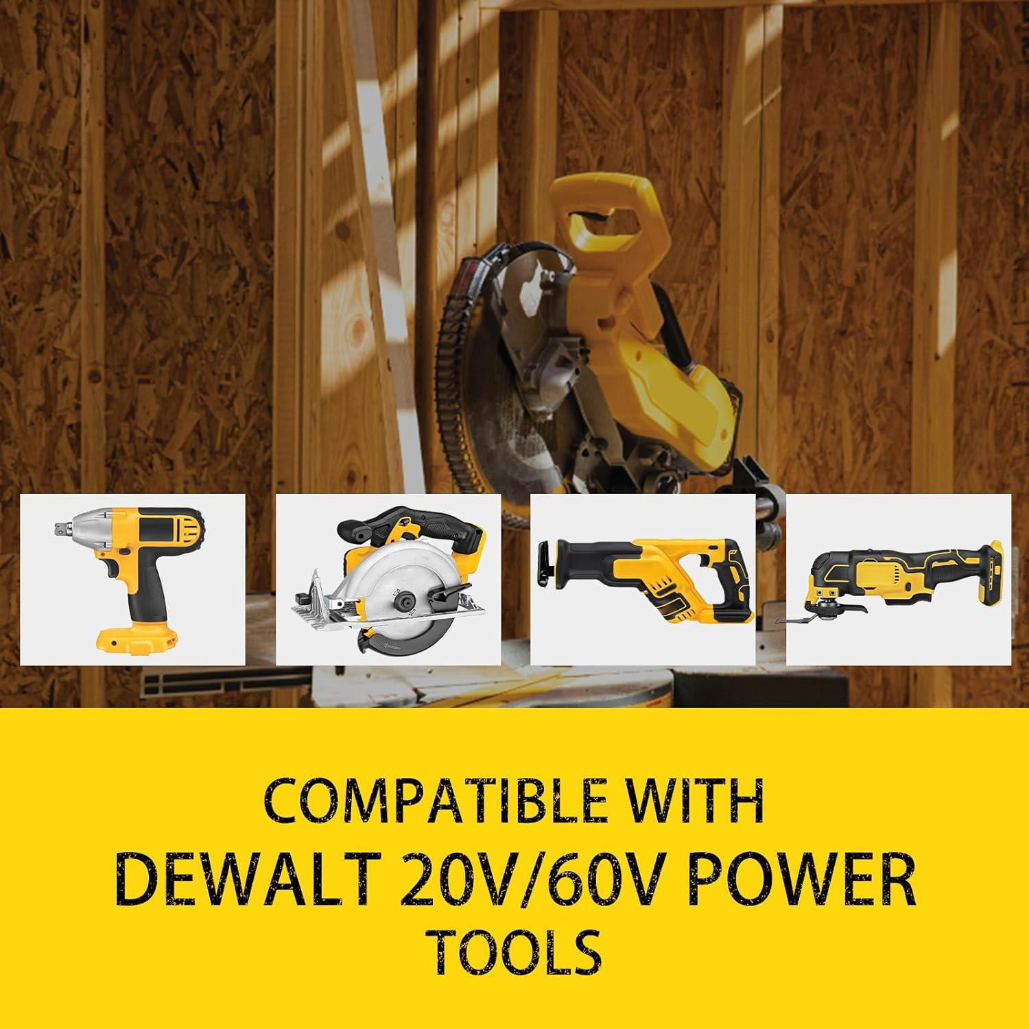 4Pack DCB606 9.0Ah Replacement for Dewalt 20V/60V Battery, Compatible with Dewalt 20V/60V Lithium Battery DCB609 DCB606 DCB612 DCB200 DCB204 DCB206 DCB207 Cordless Power Tools