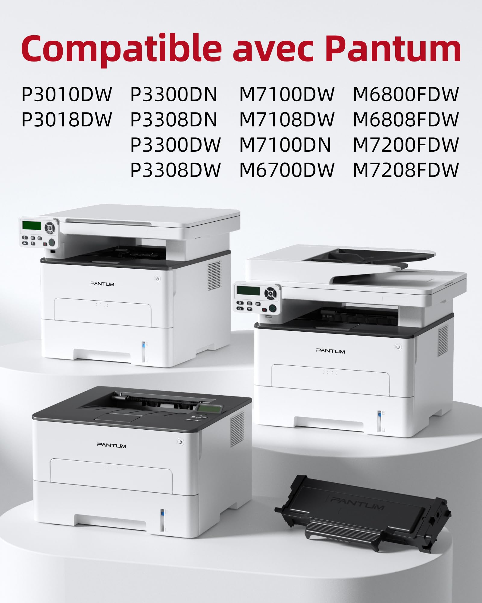 PANTUM TL-410 Cartouche de Toner Noire d'origine Compatible avec Les imprimantes P3010DW P3018DW P3300DW P3308DW M6700DW M7100DW M7108DW M6808FDW M7200FDW M7300FDW, rendement jusqu'à 1500 | Compatible avec P3018DW P3010DW P3308DN M7108DW M7108DN M6808FDW