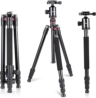 Adofys Professional Aluminium Alloy 67 inches/170 Centimeters Camera Travel Tripod Monopod with 360 Degree Ball Head,1/4 i Price In India