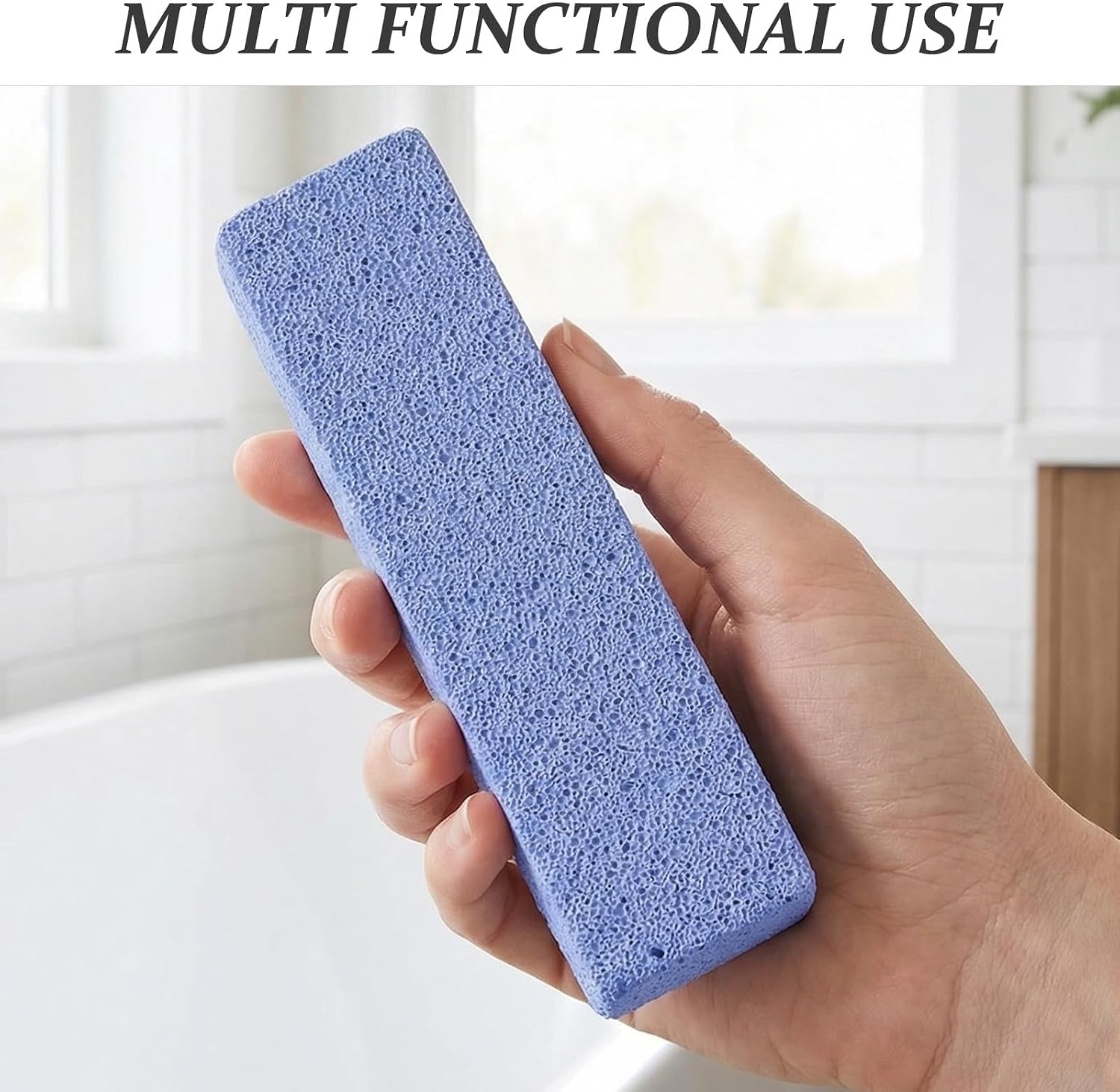 6PCS Pumice Stone for Feet: Professional Pedicure Glass Foot File - Skin Callus Remover and Scrubber for Dead Skin Multi Sided Use