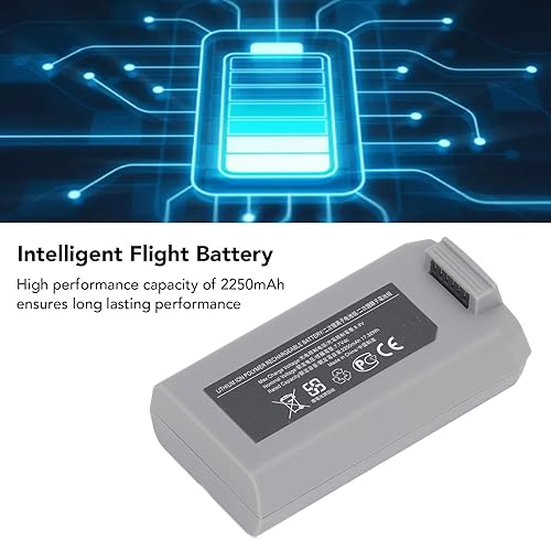 Miniatura 3 de Mini 2 batería de vuelo inteligente, 7.7 V 2250 mAh batería de alta capacidad, 31 minutos de tiempo de vuelo, batería de repuesto de repuesto para