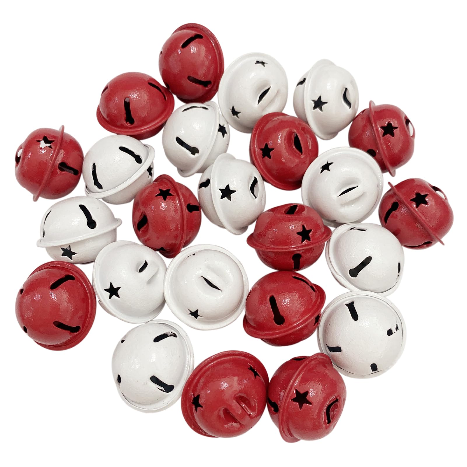 Lot De 50 Clochettes En Fer – Tailles Mélangées (16 Mm, 21 Mm, 26 Mm), Couleurs Variées, Pour DIY, Noël, Carillons, Colliers Animaux