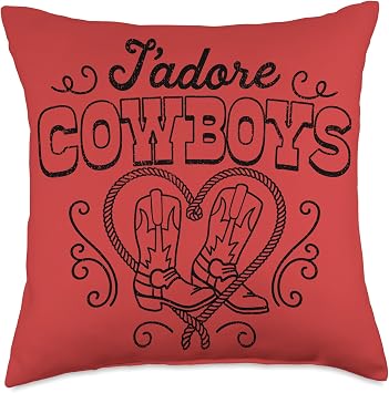 The Instant Message JAdore Cowboys Throw Pillow, 18x18, Multicolor