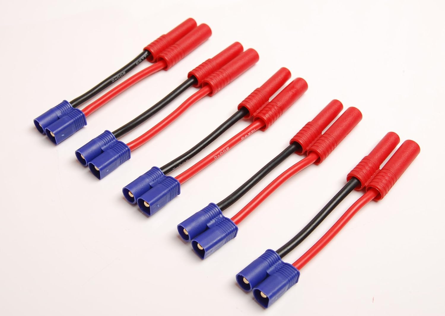 Amazon.com: EC3 Male to 4MM Bullet Connector Adapter 14awg QS007 for RC ...