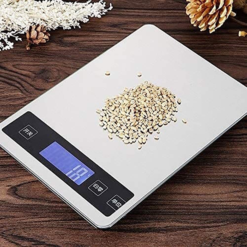 Wagi do żywności Wlectronic Cyfrowe Wagi Kuchenne, Wysoka Precyzja 1g Kuchnia Kuchenna Waga Przenośna Elektroniczna Waga 5 kg 10 kg 15 kg Ładowanie USB Wagi (Kolor: B