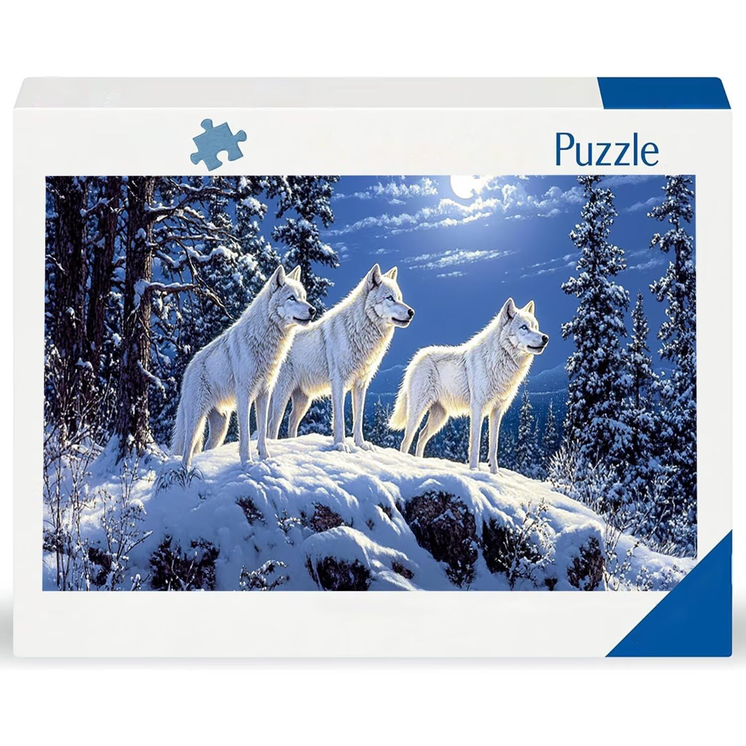 Puzzle para Adultos 1692 Piezas, Lobo de invierno Puzzle, Difícil, Desafiante, Rompecabezas Encajan Perfectamente, Letras en la Parte Posterior, sin Polvo, Regalo para Personas Mayores (179x31cm) v142