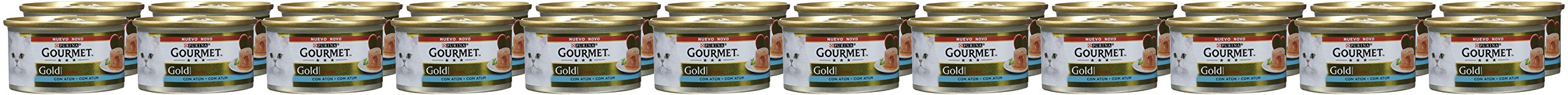 Gourmet Purina Gold Fondant Mousse z sosem, mokra karma dla kota z tuńczykiem, 24 puszki 85g